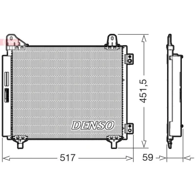 Abbildung von DENSO DCN21035 Klimakondensator 455mm OPEL: Corsa F Hatchback