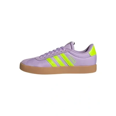Abbildung von adidas Damen VL Court 3.0 Shoes Schuhe, Powder Plum/Solar Slime/Lucid Lemon, 41 1/3 EU