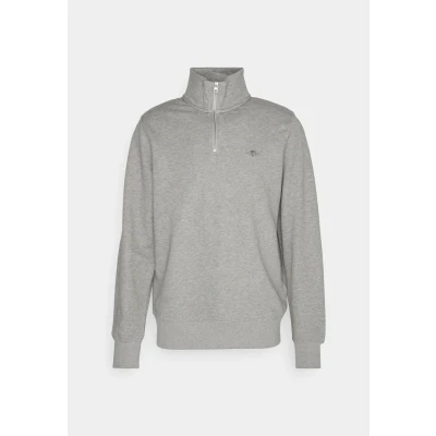 Abbildung von GANT Shield HALF ZIP Sweatshirt, Herren, Größe: 3XL, Grau