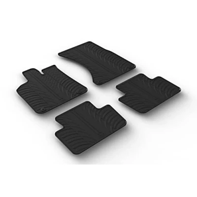 Abbildung von Gledring 0823 Fußmattensatz Gummi vorne und hinten 4 schwarz 750mm 550mm