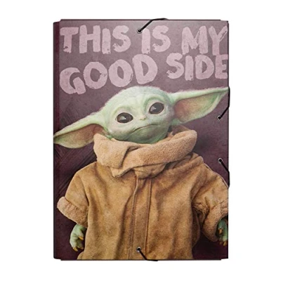 Abbildung von Grupo Erik Mappe A4 Star Wars Eckspannmappe The Mandalorian Grogu Baby Yoda Heftmapppe Jungen und Mädchen Sammelmappe DIN mit Gummizug Fanartikel für Ihre Dokumente