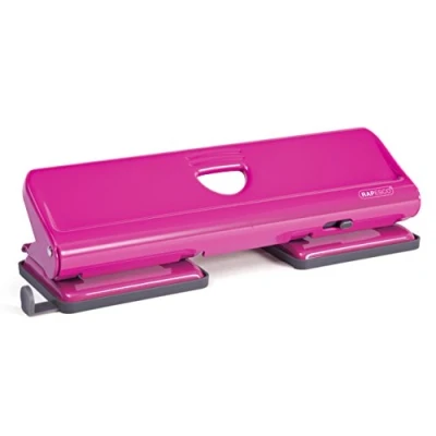 Abbildung von Rapesco 1385 720 4 fach Metalllocher, 20 Blatt Stanzkapazität, Fuchsia
