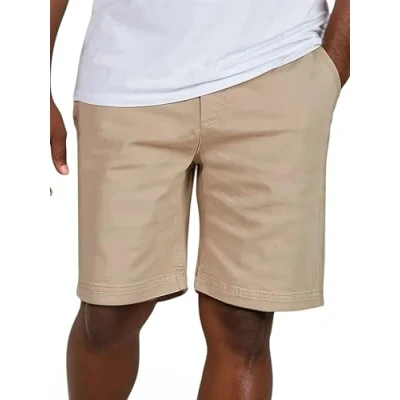 Abbildung von riverso Kurze Hosen Herren Chino Shorts Stretch RIVConnor Regular Fit Stoffhose Elastischer Bund Einfarbig, Größe:XXL, Farbe:Beige