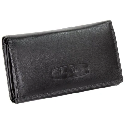 Abbildung von Ledershop24 RFID Damen Leder Geldbörse Portemonnaie Geldbeutel Lang Schwarz Geschenkset + exklusiven Schlüsselanhänger