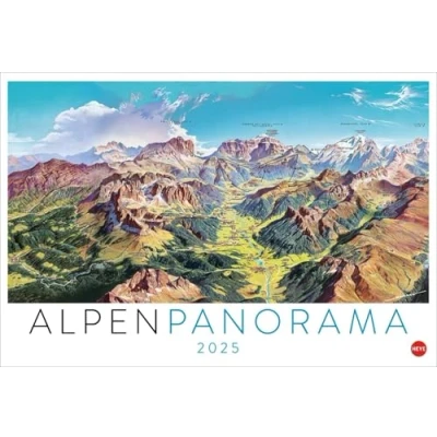 Abbildung von Alpenpanorama Edition 2025 die Kunst der Panoramakarten: Panoramakarten von den 1940er Jahren bis heute zeigen Berge in diesem Wandkalender ... Toller Naturkalender für jeden Bergfex.