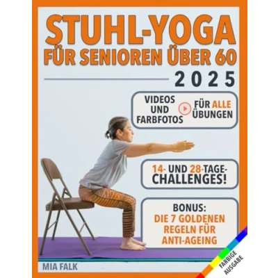 Abbildung von Stuhl Yoga für Senioren über 60: Übungen mit Farbfotos und Videoanleitungen mehr Vitalität in weniger als 10 Minuten am Tag: Flexibilität, Kraft Beweglichkeit Sicher abnehmen!