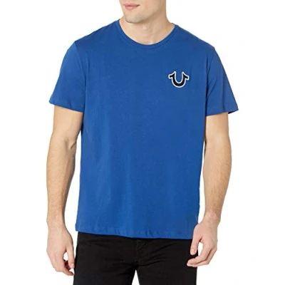 Abbildung von True Religion Herren Buddha Logo Crew Neck Tee T Shirt, Kobaltblau, Blau, XX Large