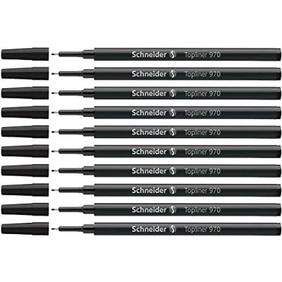 Abbildung von Schneider Topliner 970 Fineliner Mine (passend für 911, 0,4 mm) 10er Packung schwarz