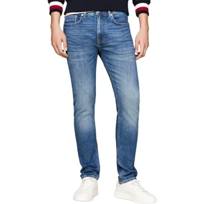 Abbildung von Tommy Hilfiger Herren Jeans Hose Slim Fit, Blau (Cross Blue), 29W/30L