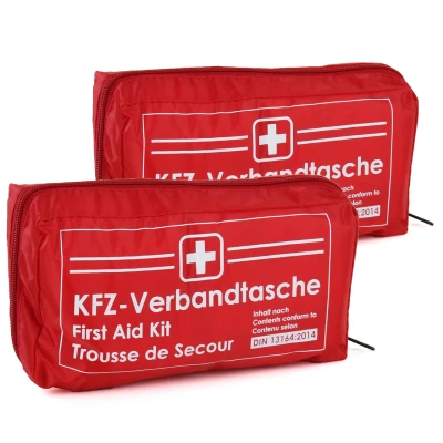 Abbildung von HP Autozubehör 10039 KFZ Verbandtasche in Rot Mindesthaltbarkeit min. 4 Jahre
