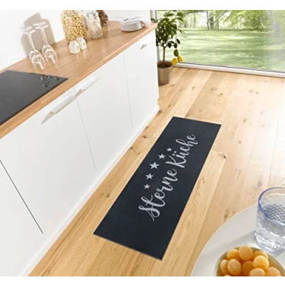Abbildung von Hanse Home Cook &amp; Clean Küchenläufer Küchenteppich Sterneküche Motiv Teppichläufer rutschfest Pflegeleicht Teppich Läufer für Küche, Flur, Eingangsbereich, Esszimmer 50x150cm