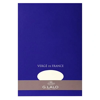Abbildung von G. Lalo G.Lalo 12700L Schreibblock Vergé de France (perfekt für Ihre Einladungen, säurefrei, DIN A4, 21 x 29,7 cm, 50 Blatt, 100 g) weiß
