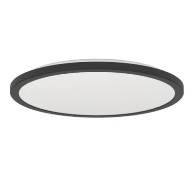 Abbildung von EGLO connect.z Smart Home LED Badezimmer Deckenleuchte Rovito Z, ZigBee, App und Sprachsteuerung Alexa, warmweiß kaltweiß, RGB, dimmbare Bad Deckenlampe, schwarz, IP44, Ø 39 cm