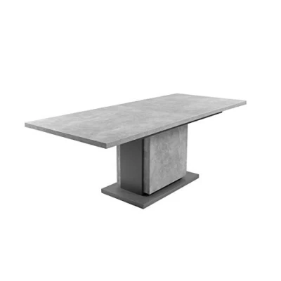 Abbildung von byLIVING Esszimmertisch Britta/Säulentisch mit Auszug 160cm / grau/ESS Tisch auf 210 cm ausziehbar/Melamin Light Atelier anthrazit Auszugstisch in Beton Optik 160 215 x 75 90