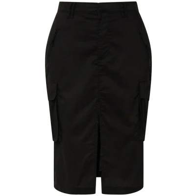 Abbildung von Ulla Popken Cargo Utilitystyle Taschen MIX Bleistiftrock, Damen, Größe: 50, Schwarz