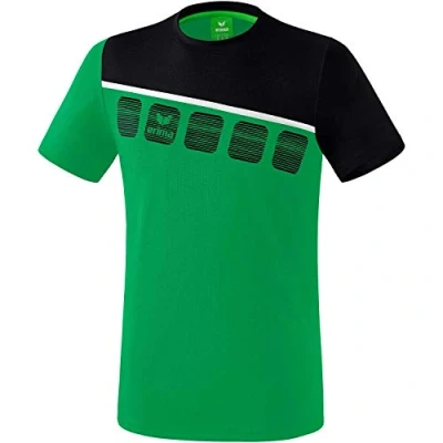 Abbildung von Erima Kinder 5 C T Shirt, smaragd/schwarz/weiß, 140