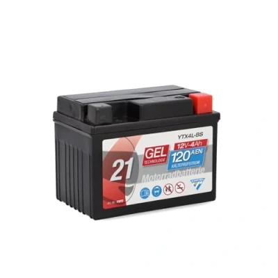 Abbildung von CARTEC Motorradbatterie YTX4L BS, 4Ah, 70A, Gel Technologie Motorrad Starter Batterie, Erstausrüsterqualität, zyklenfest, lagerfähig, wartungsfrei