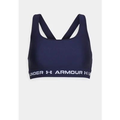 Abbildung von Under Armour Crossback BRA Sportbh mit mittlerer Stützkraft, Damen, Größe: XS, Midnight navy/white