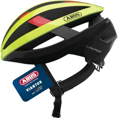 Abbildung von ABUS Rennradhelm Viantor Sportlicher Fahrradhelm für Einsteiger Damen und Herren Gelb, Größe M