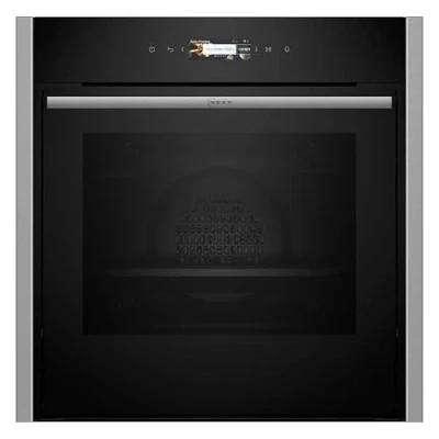Abbildung von NEFF B44CR21N0 Einbau Backofen N70, Made in Germany, Integrierbarer 60 x 60cm, Hide, Full Touch TFT Display, Automatikprogramme, Home Connect, Edelstahl, Amazon Exclusive Edition