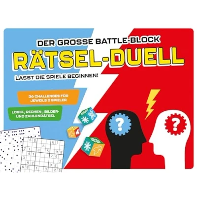 Abbildung von Der große Battle Block Rätsel Duell: 36 Challenges für jeweils 2 Spieler I Logik , Rechen Bilder und Zahlenrätsel
