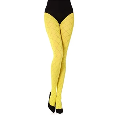 Abbildung von Merry Style Damen blickdichte Strumpfhose mit Muster MS 328 60 DEN (Canarinno, XL (44 48))