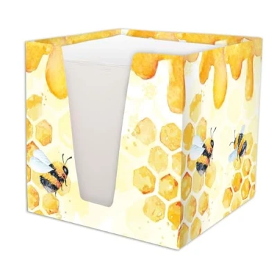 Abbildung von RNKVERLAG 46800 Notizklotz Honey, Bienen, 900 Blatt, 70 g/m², 92 x mm aus Karton, 1 Stück