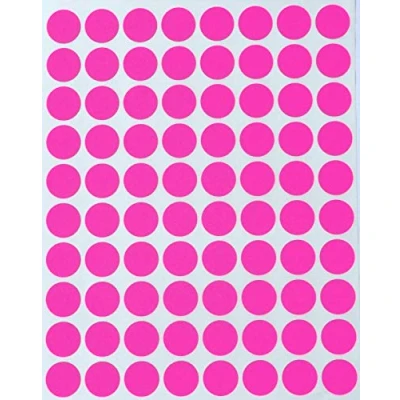 Abbildung von Farbcodierung Etiketten Neon Pink 13mm runde Aufkleber 1,3 cm Klebepunkte 1200 Stück von Royal Green