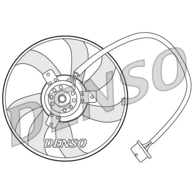 Abbildung von DENSO DER32003 Lüfter 290mm 200W VOLKSWAGEN: Golf 4, Bora Variant, 4 SKODA: Fabia I Hatchback, AUDI: A3 Hatchback