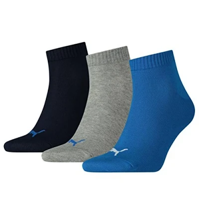 Abbildung von PUMA Plain 3P Quarter Socke, Mehrfarbig (Blue / Grey Melange), 35 38, 3er Pack