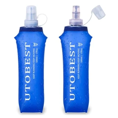 Abbildung von UTOBEST Soft Flask, TPU Faltbare Trinkflaschen, für Trinkrucksack, Fahrrad, Wandern, 500ml