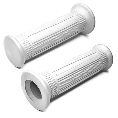 Abbildung von cyclingcolors Motorrad lenkergriffe Griffe 22mm (7/8&quot;) 24mm (1&quot;) universal Roller Moped Anti rutsch motorradgriffe Gummi (Weiss)