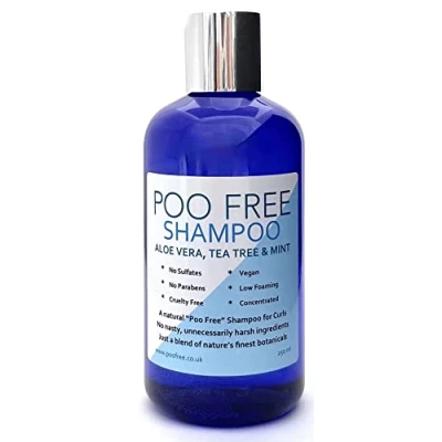 Abbildung von 99% Natürliches SHAMPOO Mit ALOE VERA, TEEBAUM &amp; MINZE 250 ml von POO FREE. Ohne Sulfat, Silikon, Parabene. Konzentriert, Schaumarm, Leicht zu Spülen. pH 5.5 fur Empfindliche Haut.
