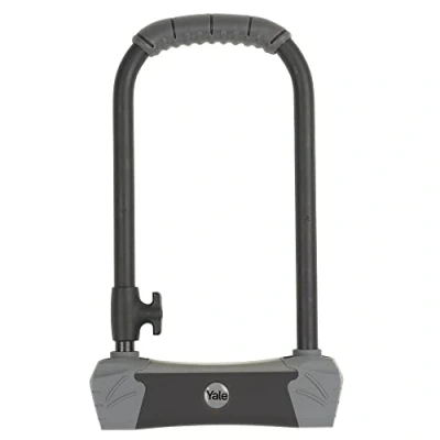 Abbildung von Yale Max Security Bügelschloß YUL3/14/230/1 230 mm Ultra gehärteter Bügel und Crossbar 4 Schlüssel (1x Licht) Max. Pick , Zieh Schlag Bohrwiderstand Incl. Fahrradhalterung