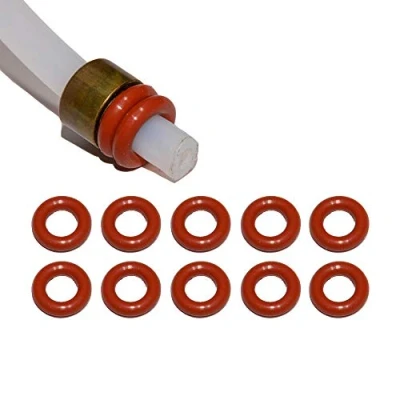 Abbildung von 10x Dichtung O Ringe für 4mm Druckschlauch Teflonschschlauch kompatibel mit Saeco Philips Siemens Bosch Krups Spidem Gaggia Miele Solis König Rotel Satrap TurMix Jura Delonghi Melitta AEG Gaggenau