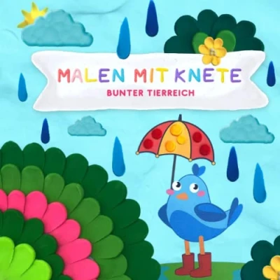 Abbildung von Malen mit Knete bunten Vorlagen: farbiger Knetspaß für Kinder farbige Gestaltung Format 21 x cm glänzendes Softcover