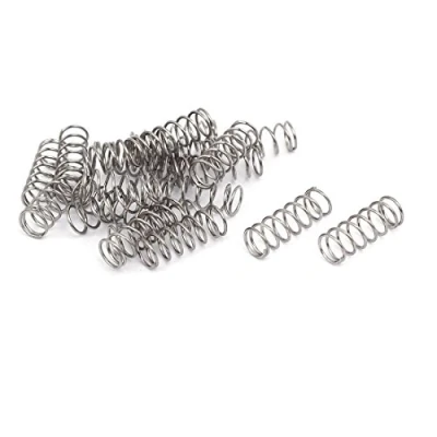 Abbildung von sourcing map 20Stk 0,5mmx5mmx15mm 304 Edelstahl Druckfedern Druckfeder Spiralfeder Stahlfeder Silberton