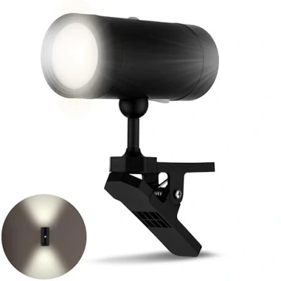 Abbildung von REV LED Wandleuchte 2 fach Wandlampe mit Akku &amp; Bewegungsmelder, 180lm, kabellos, dimmbar, 360 drehbar. Wegeleuchte zum Mitnehmen für Camping, Garage Keller, IP54, schwarz