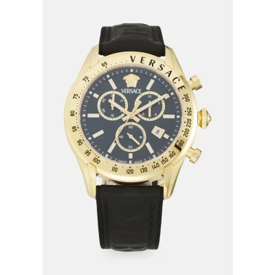 Abbildung von Versace Watches Chrono Master Chronograph black/goldcoloured, Herren, Größe: One Size, Black/gold coloured