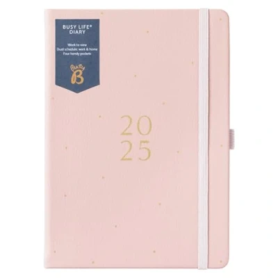 Abbildung von Busy B Life A5 Wochenplaner Journal 2025 Terminkalender für Studenten, Lehrer, Arbeit und mehr mit zwei Zeitplänen, Jahreskalender, Stifttaschen &amp; elastischem Schließband Pink Planer