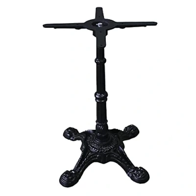 Abbildung von Bolero Gusseisen verzierter Tischfuß, Schwarz, Größe: 720(H)x 420(B)mm, Standardhöhe, Restaurant Tischfüße, für 800 mm runde Tischplatten, gewerblicher &amp; privater Gebrauch, CE155