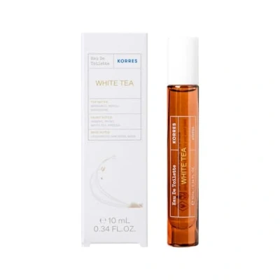 Abbildung von KORRES WHITE TEA Eau de Toilette für Damen Reisegröße, blumiger &amp; frischer Damenduft mit zartem Jasmin Aroma, ideal unterwegs, vegan, 10 ml