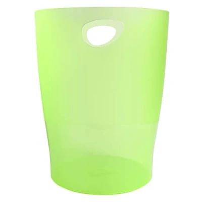 Abbildung von Exacompta 45397D ECOBIN Papierkorb Iderama 15 Liter mit Griffen. Eleganter und robuster Mülleimer im modernen Design apfelgrün