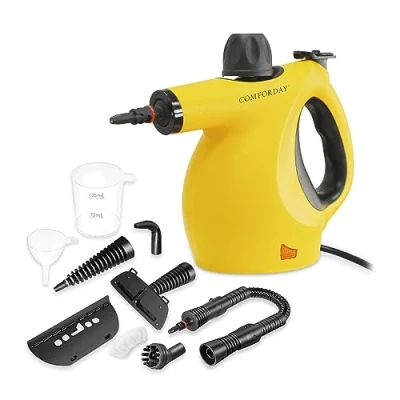 Abbildung von Comforday Multi Purpose Steam Cleaner with 9 Piece Accessories, Handheld Perfect for Stain Removal, Curtains, Car Seats, Floor, Bathroom