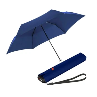 Abbildung von Knirps Taschenschirm Ultra US.050 Slim Manual leicht und flach Sturmfest Windproof 21 cm Navy