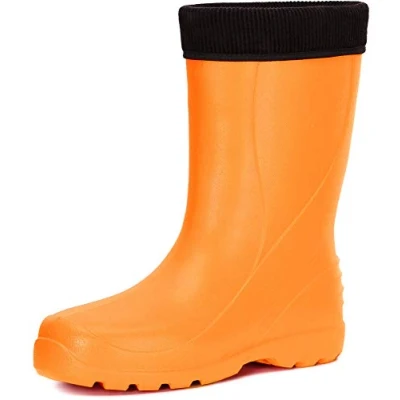 Abbildung von Ladeheid Damen leichte Eva Thermo Gummistiefel Regenstiefel LADW002 (Orange, 38 EU)