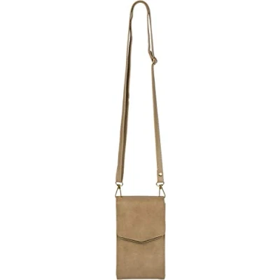 Abbildung von styleBREAKER Damen Mini Bag Umhängetasche, mit Metall Detail am Umschlag, Handytasche, Schultertasche, Handtasche 02012353, Farbe:Silber