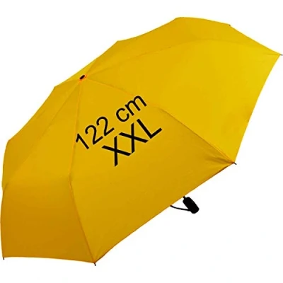 Abbildung von XXL Taschenschirm mit Auf Zu Automatik Full Class 122 cm großes Dach gelb