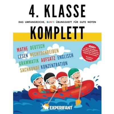 Abbildung von 4. Klasse Komplett Das umfangreiche, bunte Übungsheft für gute Noten: 1000+ spannende Aufgaben Mathe, Deutsch, Lesen, Rechtschreiben, Sachkunde, ... Übungshefte Noten, Band 1)
