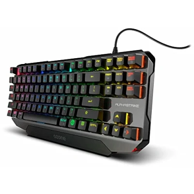 Abbildung von Ozone Tastatur Gaming Alpha Strike OZALPHASTRIKESP mechanische, mit Nummernblock für PC Gamer, Switches Outemu Red, RGB LED Beleuchtung, geräuschlos, Spanisches QWERTY Layout, Schwarz